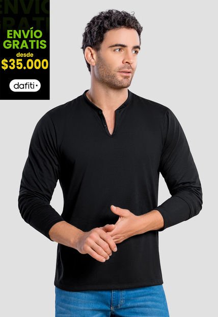 Camibuzo Hombre Negro Mp 104788