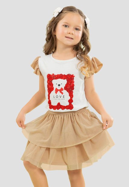 Conjunto Infantil Femenino Beige Mp 104548