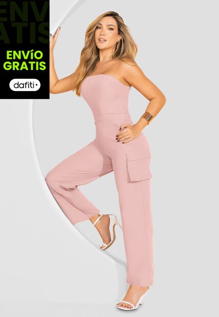 Enterizo Largo Mujer Rosa Polvo Mp 102617