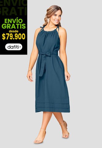 Vestido Largo Mujer Azul Profundo Mp 110133 MP
