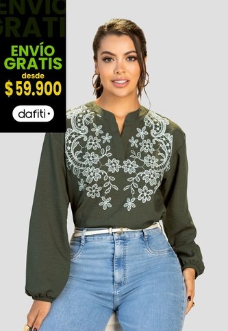 Blusa Mujer Verde Militar Mp 112266 MP