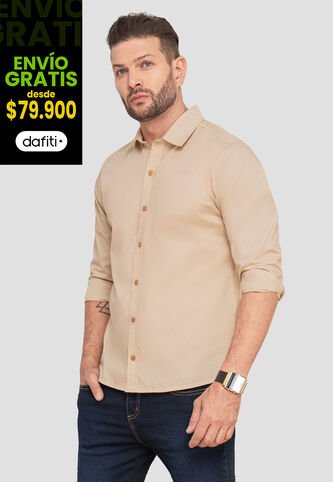 Camisa Hombre Beige Mp 103618 MP