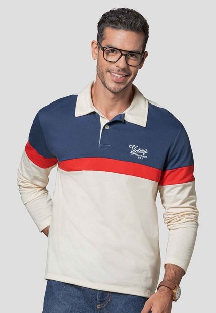Camibuzo Hombre Azul-Rojo Mp 114499