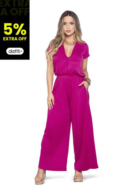 Enterizo Largo Exterior Fucsia Mp 9490