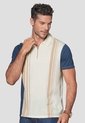 Polo Hombre Crema-Azul Mp 114491 de MP