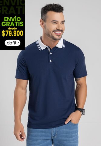 Polo Hombre Azul Navy Mp 7098 MP