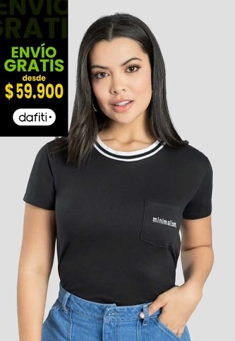 Camiseta Mujer Negro Mp 111397 MP