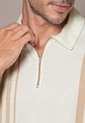 Polo Hombre Crema-Azul Mp 114491 de MP