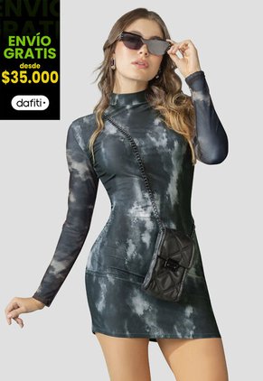 Vestido Corto Mujer Estampado Mp 110156