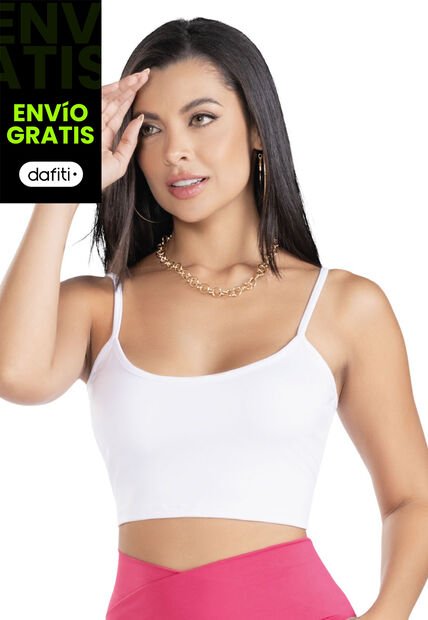 Crop Top Mujer Blanco Mp 100229
