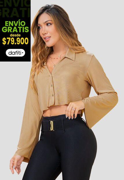 Camisa Mujer Caramelo Mp 102974
