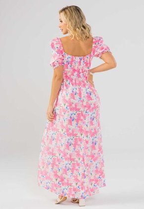 Vestido Largo Mujer Rosa Mp 100072