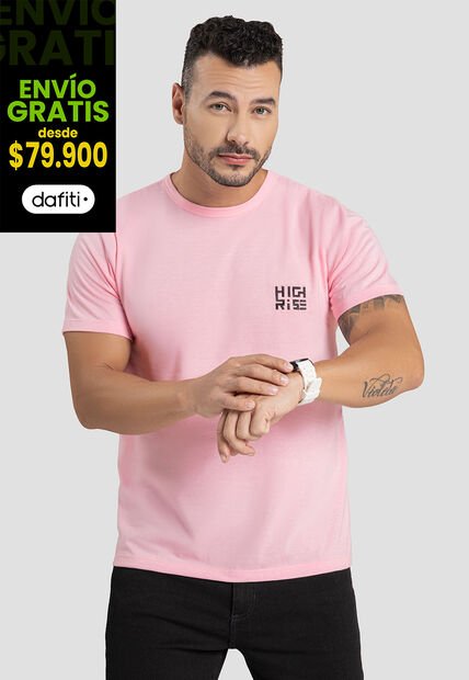 Camiseta Hombre Rosado Mp 101746