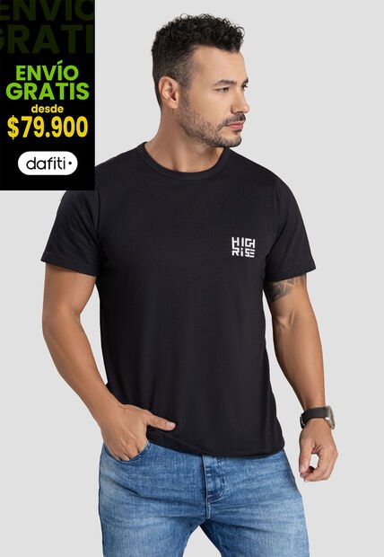 Camiseta Hombre Negro Mp 101746