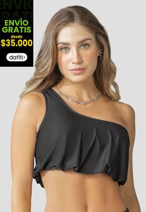 Crop Top Mujer Negro Mp 110155