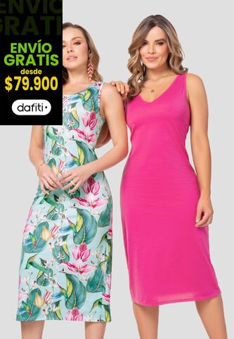 Vestido Paq X2 Mujer Estampado Mp 110197 MP