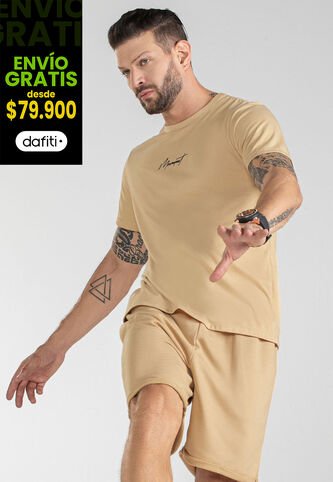 Camiseta Hombre Beige Mp 100495 MP