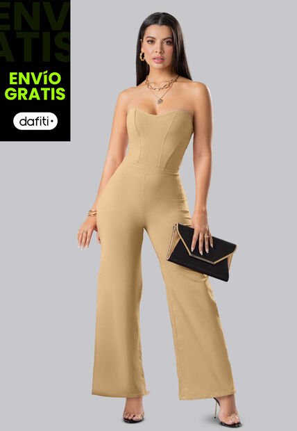 Enterizo Largo Mujer Amarillo Mp 100068