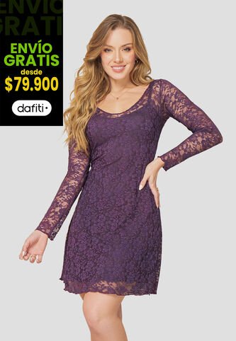 Vestido Corto Mujer Vinotinto Mp 106982 MP