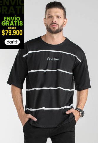 Camiseta Hombre Negro Mp 101221 MP