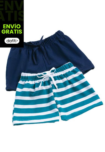 Bermuda Paq X2 Infantil Masculino Multicolor Mp 1184