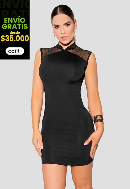 Vestido Corto Mujer Negro Mp 105153