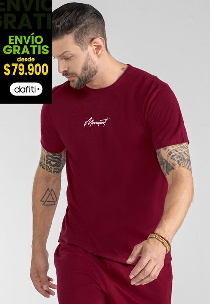 Camiseta Hombre Rojo Mp 100495