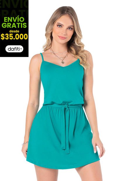 Vestido Corto Mujer Azul Mp 5946