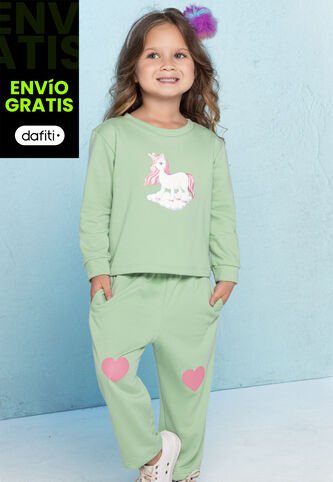 Conjunto Infantil Femenino Verde Mp 638 MP