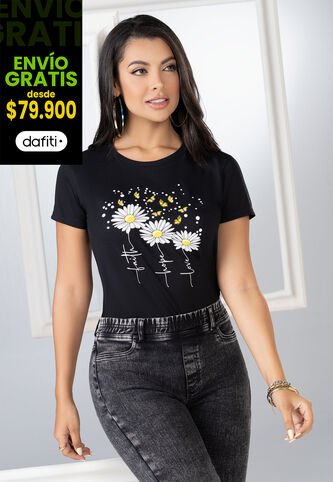 Camiseta Mujer Negro Mp 100777 MP