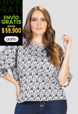 Camiseta Mujer Estampado Negro Mp 112226 MP