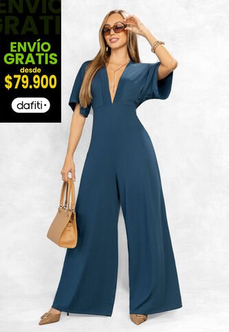 Enterizo Largo Mujer Azul Petróleo Oscuro Mp 107316 MP