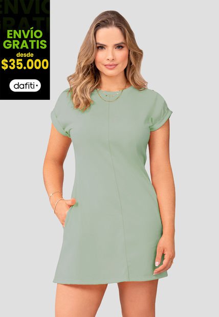 Vestido Corto Mujer Verde Mp 105065