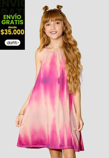 Vestido Infantil Femenino Estampado Mp 105393