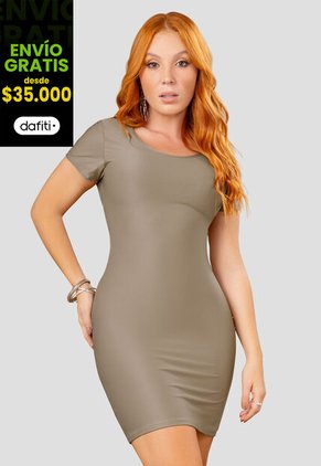 Vestido Mujer Café Pardo Mp 108124