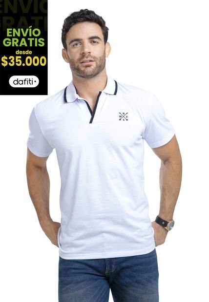 Polo Hombre Blanco Mp 87630
