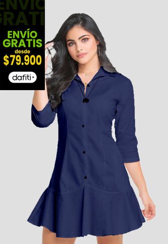 Vestido Mujer Azul Navy Mp 74316 MP