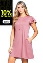 Vestido Corto Para Mujer Palo De Rosa Oscuro MP de MP