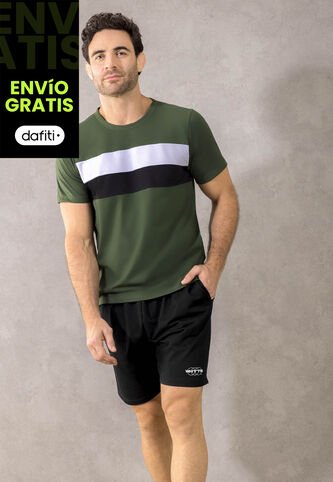 Bermuda Hombre Negro Mp 3347 MP