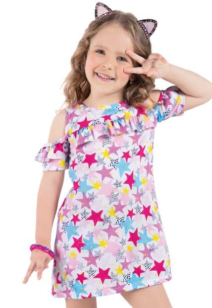 Vestido Infantil Femenino Multicolor Mp 92404