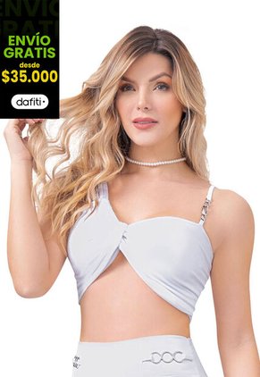 Crop Top Mujer Blanco Mp 33886