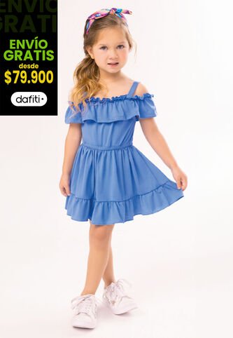 Vestido Infantil Femenino Azul Mp 100159 MP