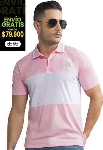 Polo Hombre Rosa Mp 390 MP
