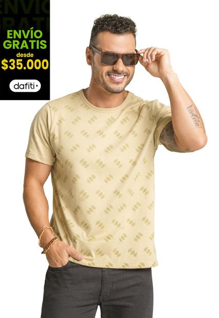 Camiseta Hombre Café Mp 1112