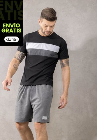 Bermuda Hombre Negro Mp 3346 MP