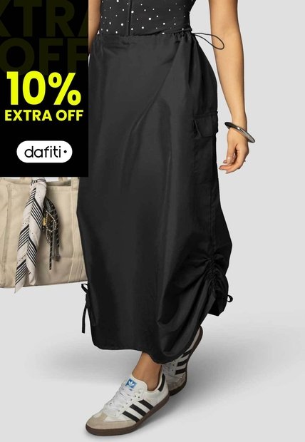Falda Larga Mujer Negro Mp 114828
