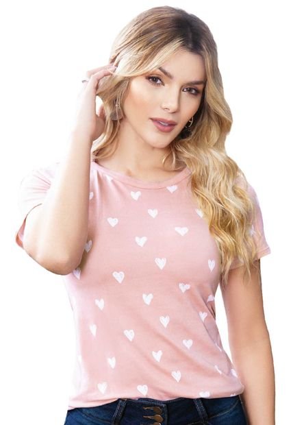 Camiseta Mujer Rosa Mp 89584