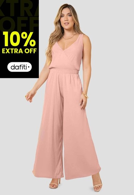 Enterizo Largo Mujer Rosa Polvo Mp 114544