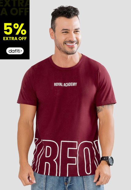 Camiseta Hombre Vinotinto Mp 104129