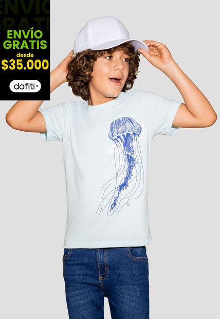 Camiseta Niños Infantil Azul Mp 105403